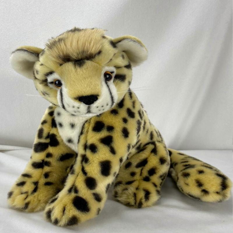 Creative Simulation Cute Plush Toy Sitting Posture Leopard Super Soft Short Plush Childrens Plush Toy