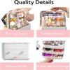 Makeup Organizer for Vanity with Lid and Drawers Skincare Organizers Makeup Organizer Holder Beauty Cosmetic Storage Box JAF224