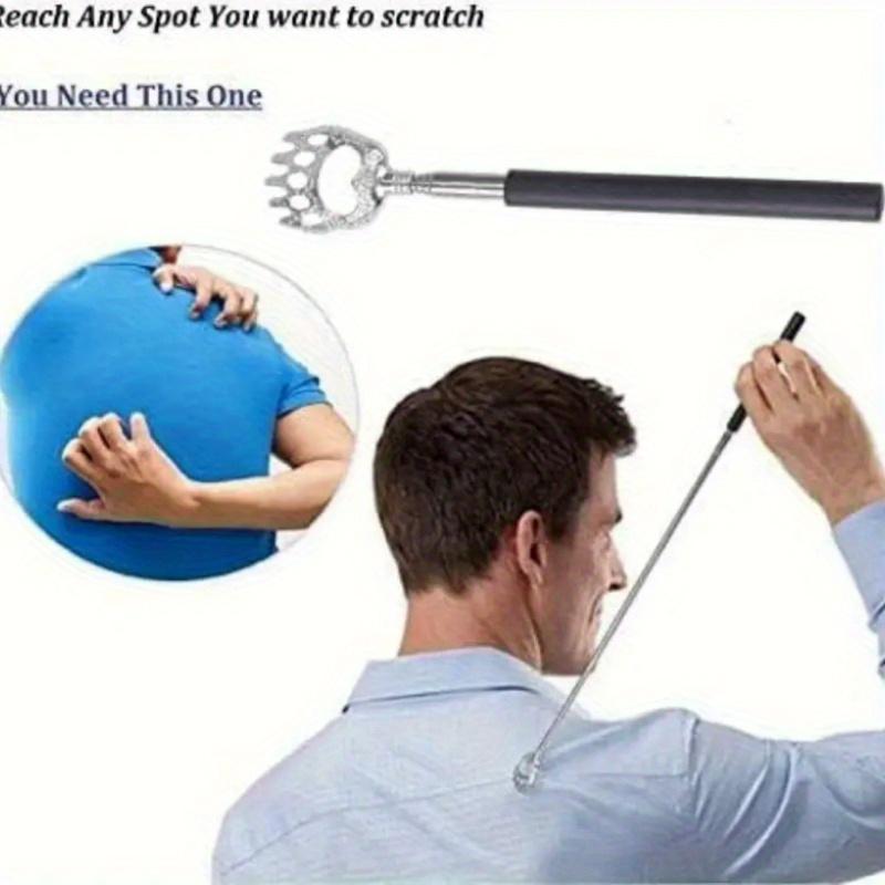 Professional 15-Prong & Paw Grip Massage Set – Textured Stainless Steel Back Scratcher and Pet Cleaning Brush, Ergonomic Dual