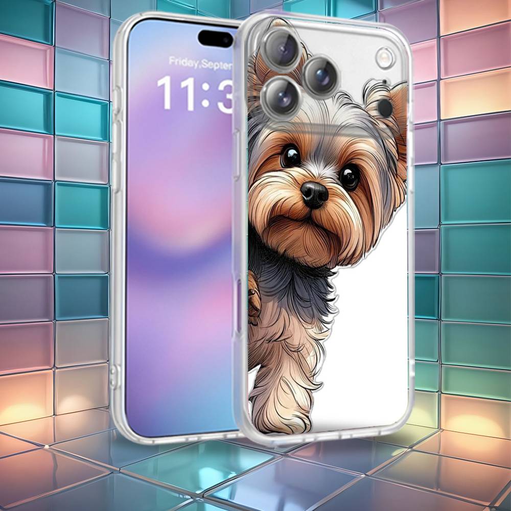 

INS Yorkshire Terrier Dog For iPhone 17,12,11,14,13,15,16,Plus,Air,Pro,Max,E,Mini for Magsafe Magnetic Frosted Phone Case iPhone16