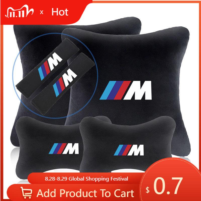 Car Sticker 2025 Hot Car Headrest Neck Support Cushion for BMW M F31 F34 F32 E52 E53 E60 E90 E91 E92 E93 F01 X1 X2 X3 X4 Auto Ac
