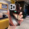 AOT Eren Yeager Jelly Double Layer White Mobile Phone Case for iPhone 17 16 15 14 13 12 11 Air Pro Max Plus Protective