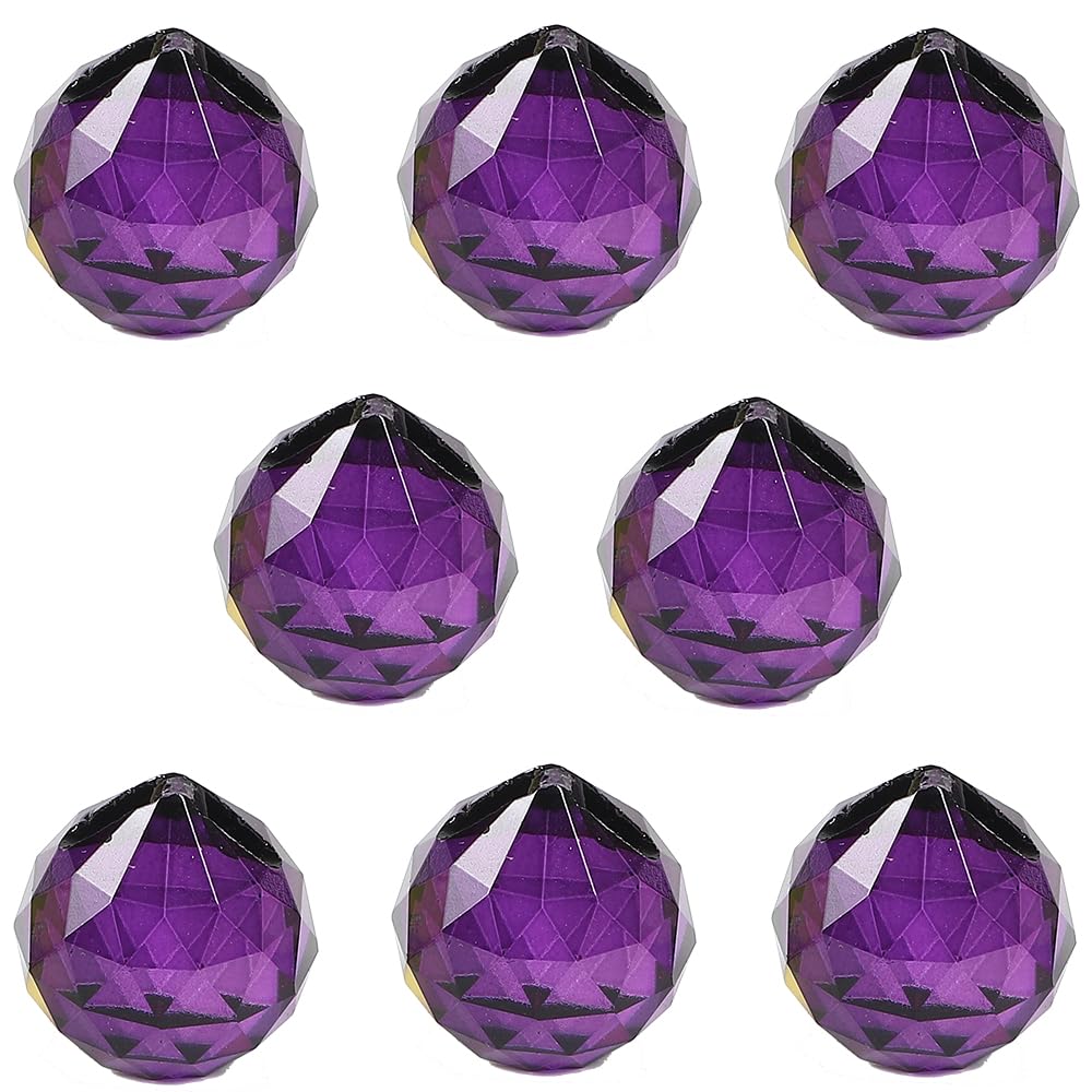 

AllBright Suncatcher Craft Accessories, Glass Crystal Balls, 20mm, Set of 8 (Purple)