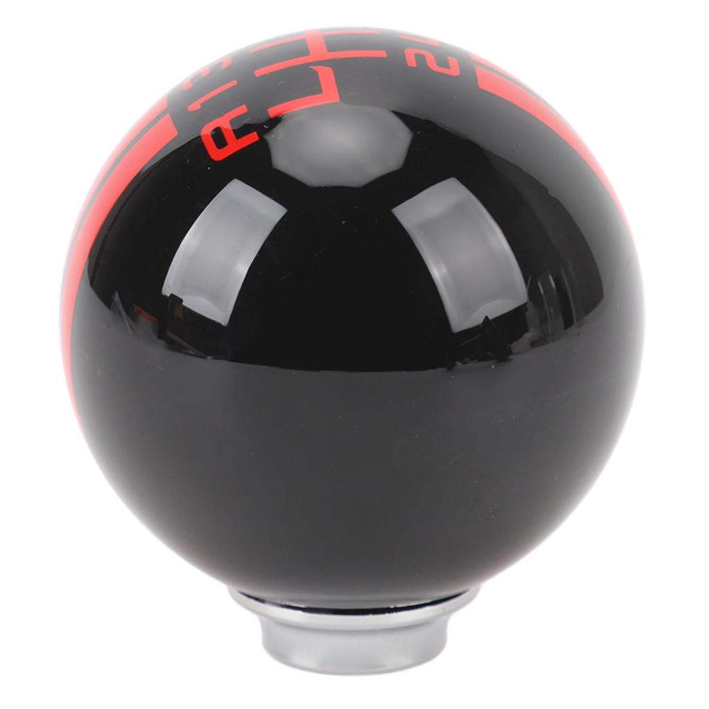 Manopla de Câmbio de 6 Velocidades para Carro de Corrida Estilo Shelby GT500 Bola Redonda com 3 Adaptadores para Veículo Manual