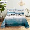 Arktische Tiere 0,9/1,2/1,5/1,8/2,0 m Digitaldruck Polyester Bettlaken mit Kissenbezug Druck Bettwäsche-Set