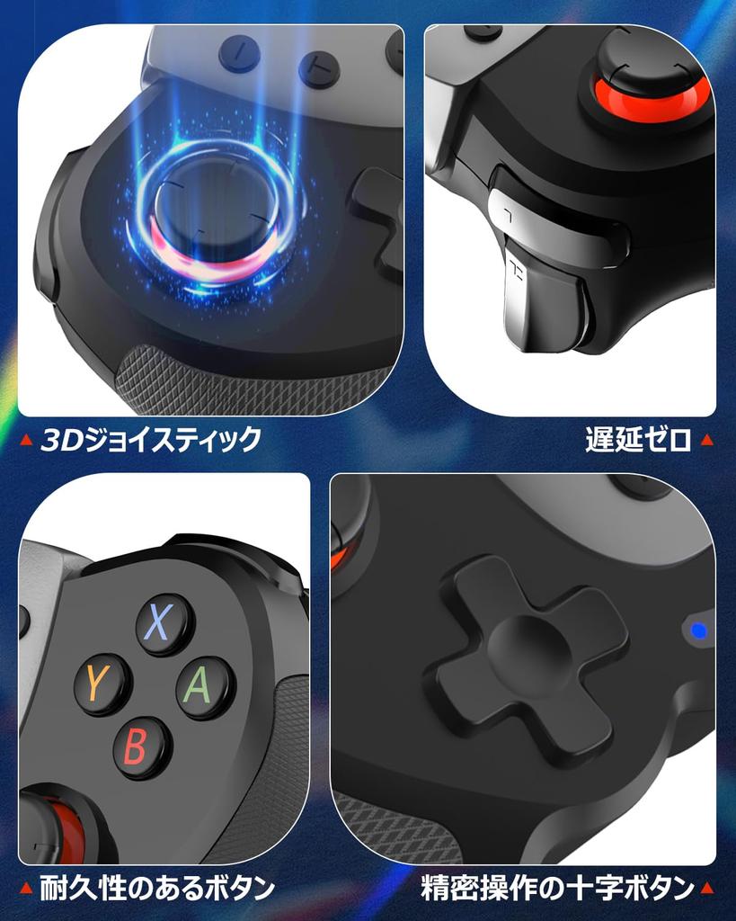 Беспроводной геймпад XPT для совместимого с Switch Lite OLED Turbo Rapid Fire Steam Беспроводной HD Гравитационный Спящий Контроллер игровой консоли, ПК, OLED/Switch