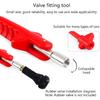 Tire Valves Stem Puller Tool Replacement For Universial Valves Stem Extenders Straight Metal Double Wheel Valves Stem