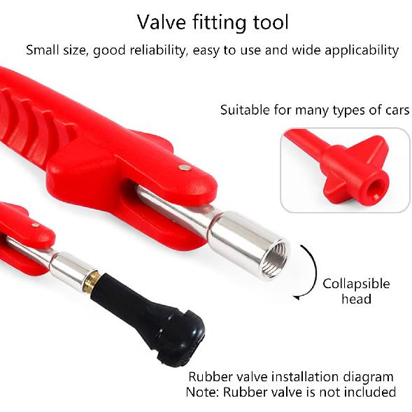 Tire Valves Stem Puller Tool Replacement For Universial Valves Stem Extenders Straight Metal Double Wheel Valves Stem