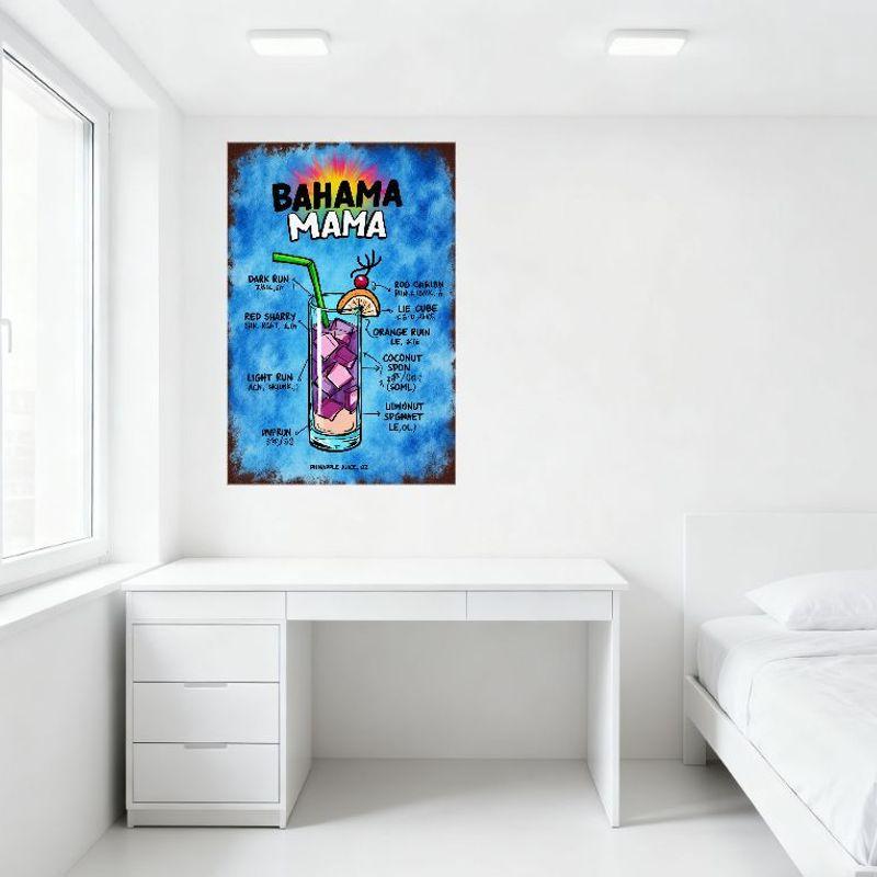 Buntes Handgezeichnetes Cocktail-Rezept Metallblechschild Vintage Bar Cafe Wanddeko Plakette für Zuhause Man Cave Kunst Geschenk