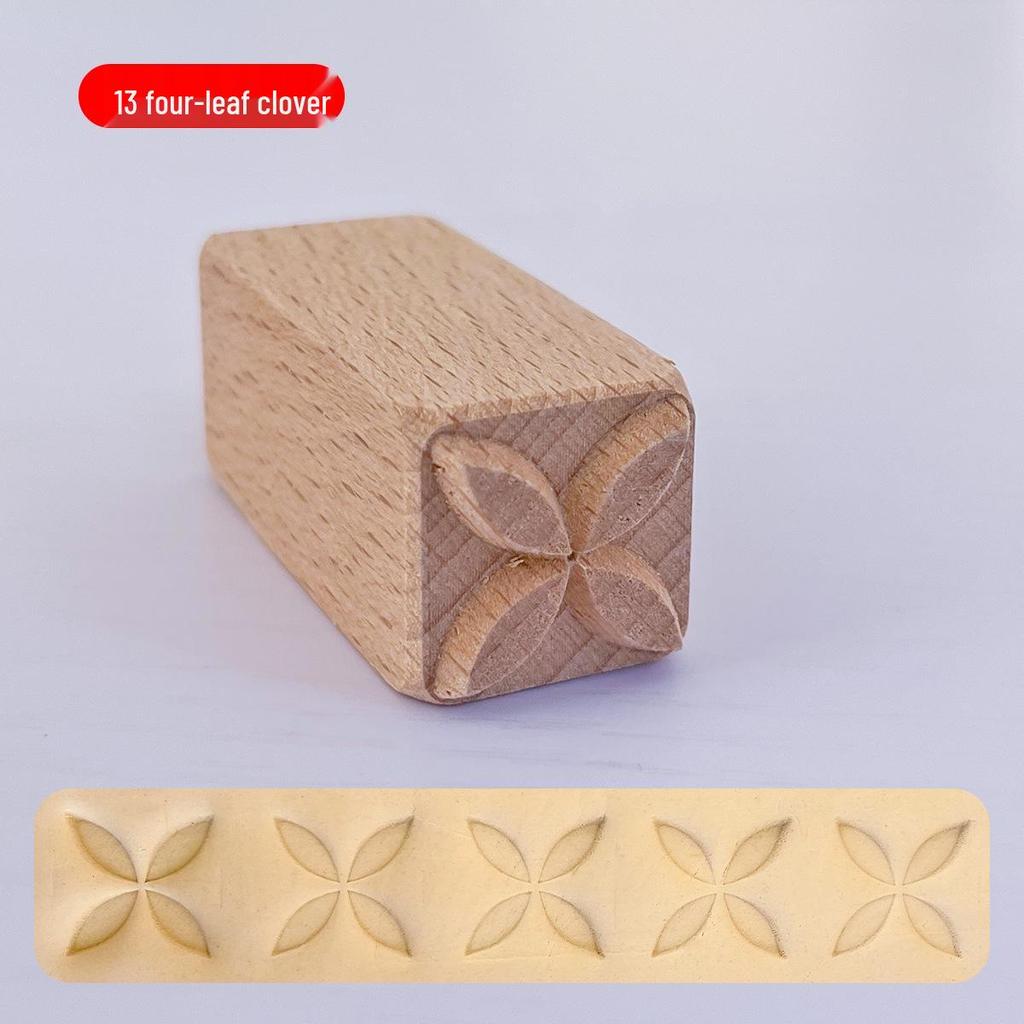 16-Piece Handcrafted Solid Wood Stamps for Clay Sculpting and Cartoon Mooncake Textures