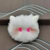 Multi-Color Blush Cat Ball Plush Doll Pendant - Long Hair, Accessory for Bags & Clothing