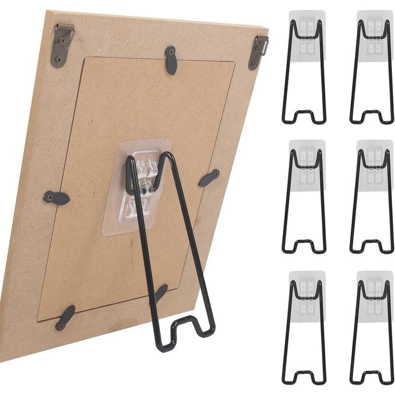 6 Sets 8 Sets Self Transparent Frame Stand Kit for 15-26cm Photo Frames with Iron Plastic for Reliable Support