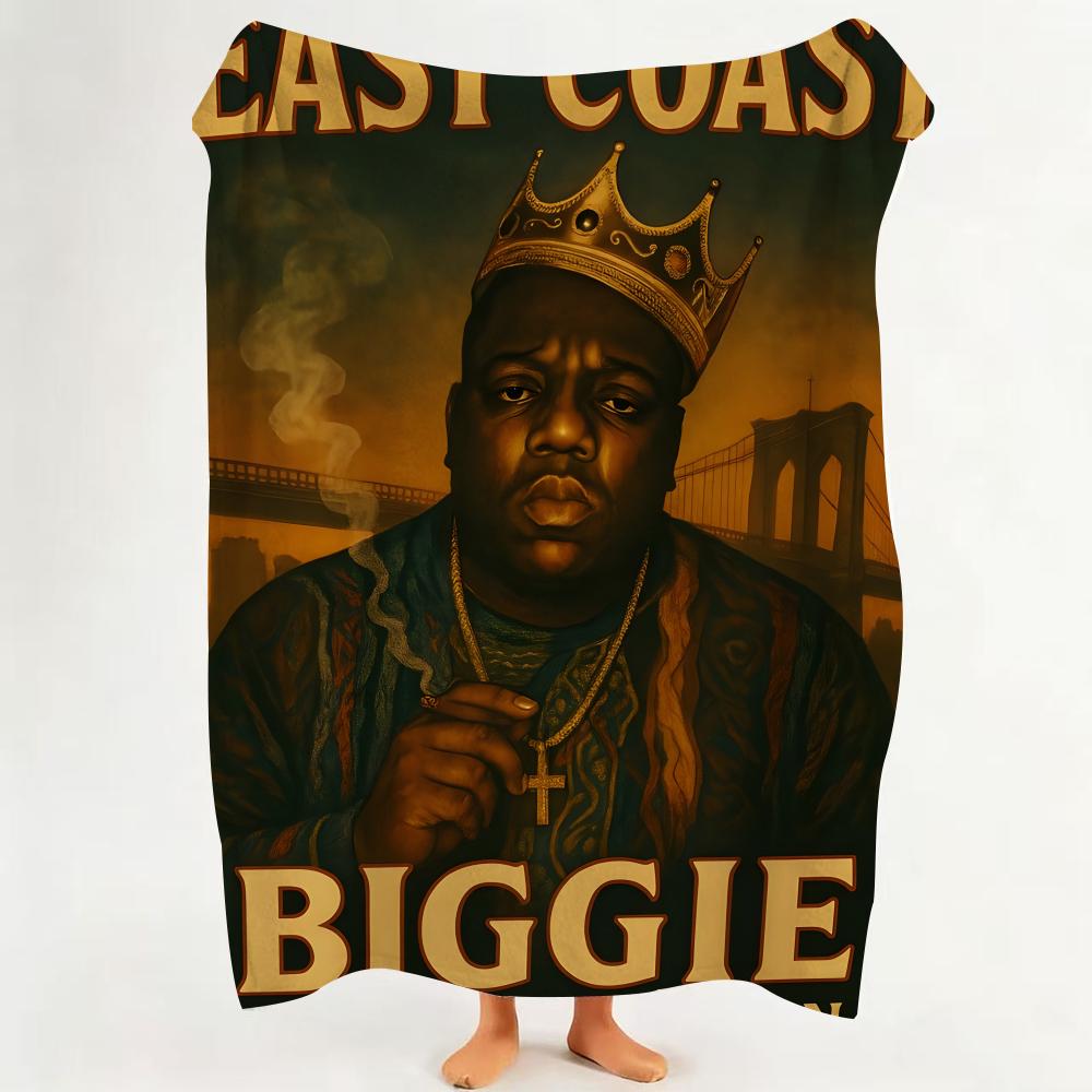 

Music TThe NNotorious BB.I.G Throw Flannel Throw Blanket Suitable for Sofa Living Room Bedroom 75cmx90cm