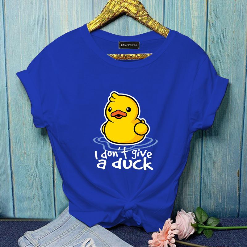 I don't give a duck T-shirt Women's Cute Duck T-shirt Duck T-shirt Summer T-shirt Tops