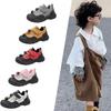 Autumn 2025 Kids' Breathable Leather Sneakers - Soft Sole, Unisex Design