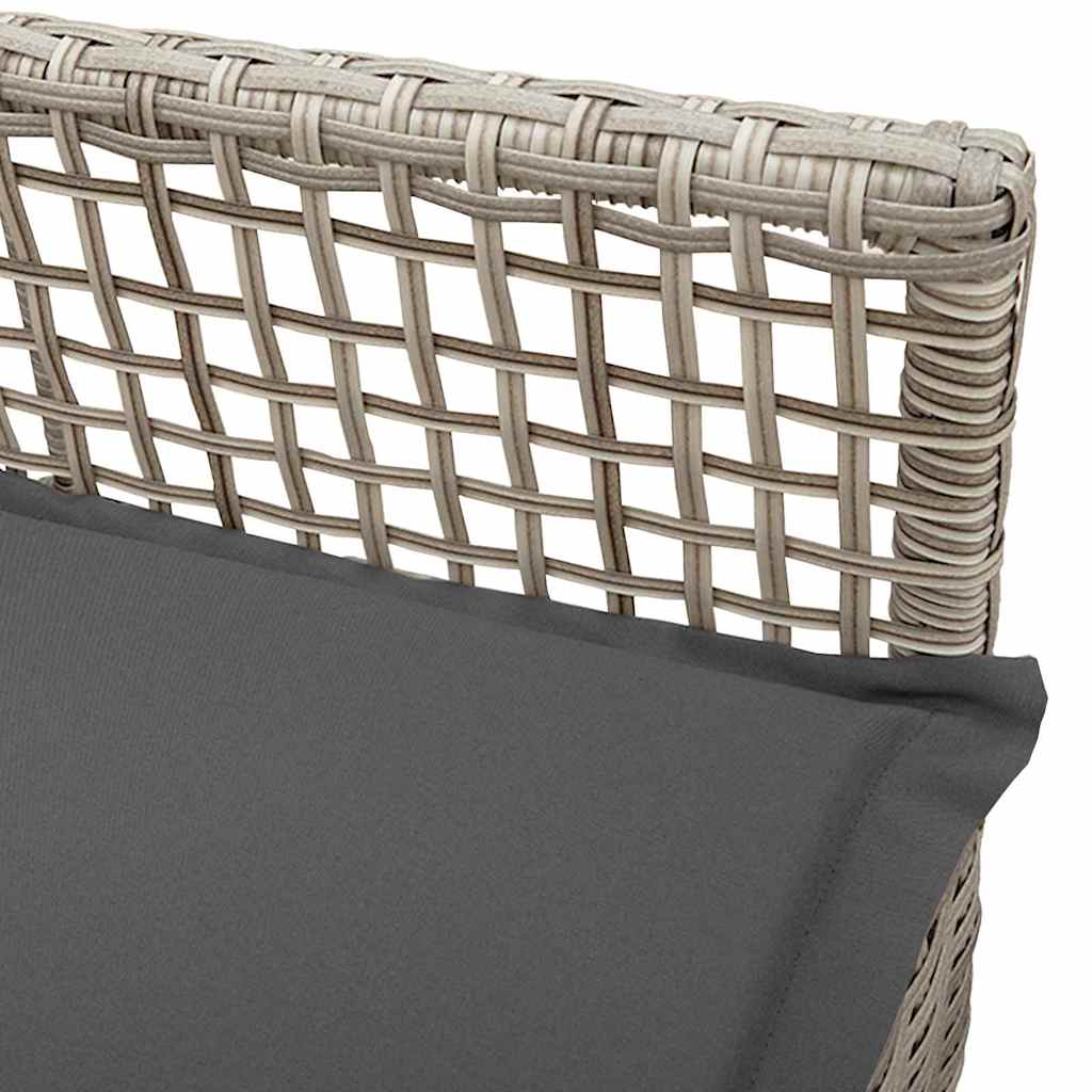 Garden Chair 2 Pcs Light Grey 55 X 53 X 85 Cm Poly Rattan