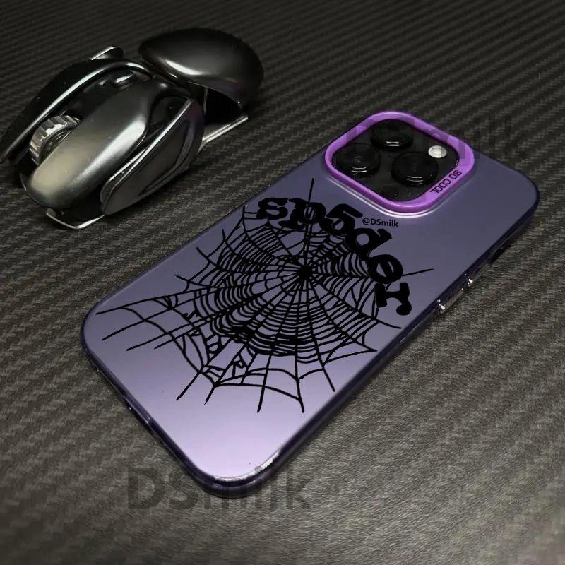 Popular spider web iPhone16Pro phone case 15/14/13 laser 12 Apple 11XsMax/p