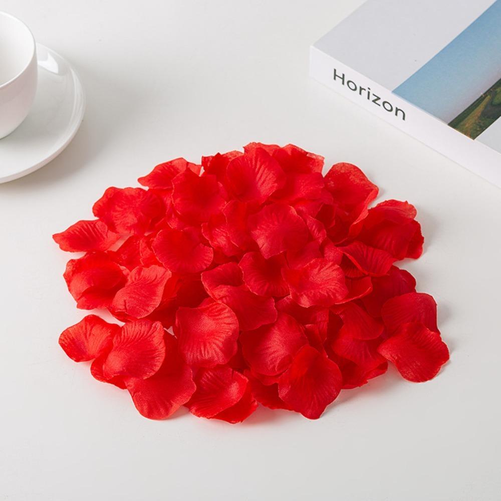 Simulation Rose Petal Wedding Room Arrangement Non-woven Petal T-table Sprinkling Flowers KTV Stage Marriage Proposal Props