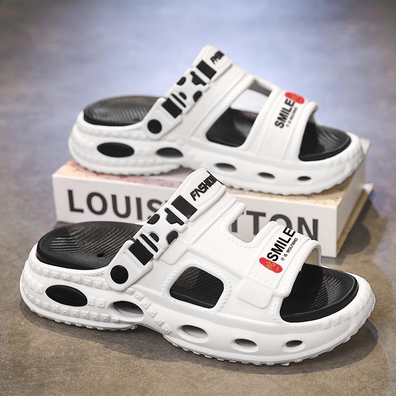 2025 Summer Men s Thick-Soled Height-Boosting Non-Slip Beach Slippers for Outdoor Sports 44-45