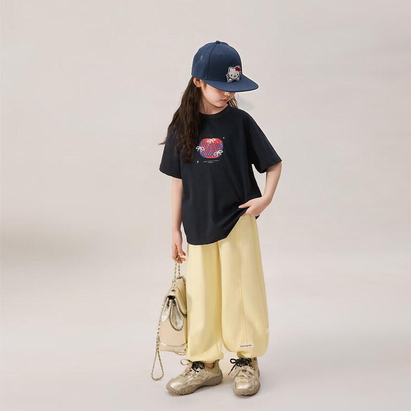 LUSON Girls' Loose-Fit Short Sleeve Summer T-Shirt