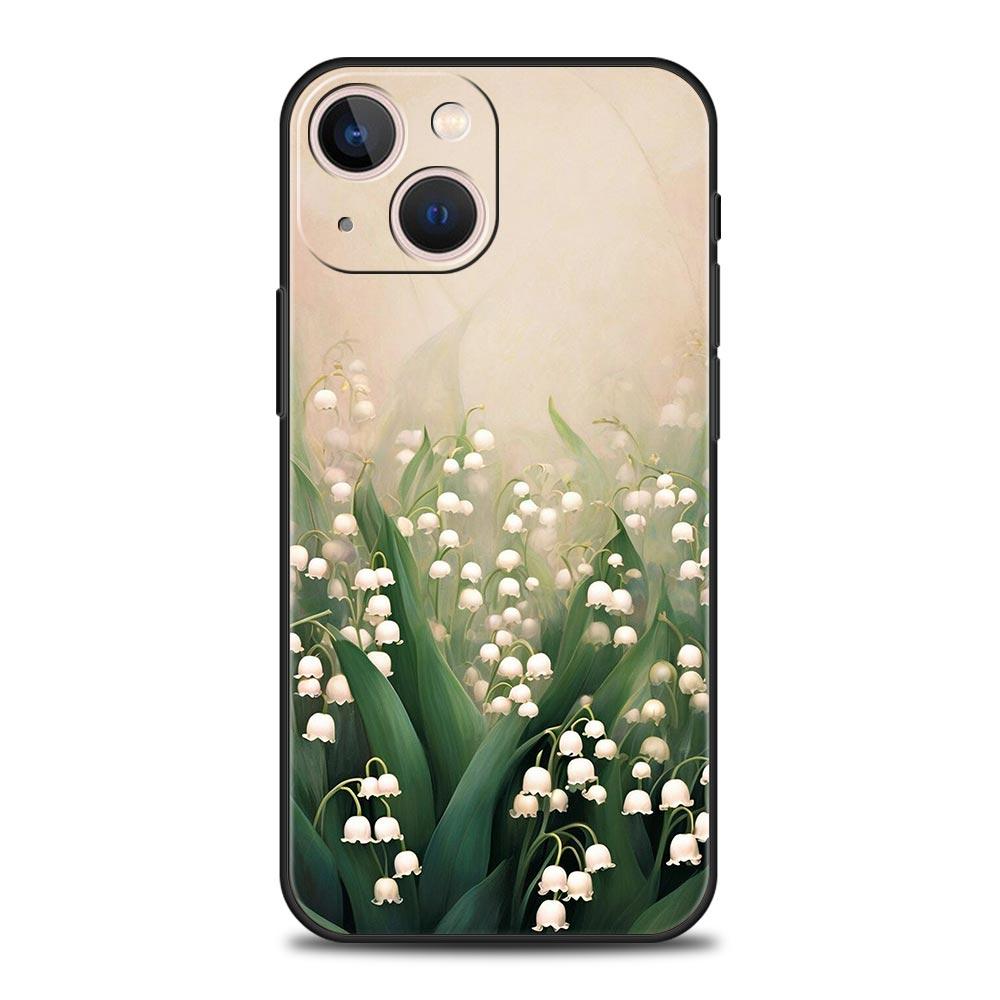 Lily Of The Valley Clear Floral Phone Case Cover for iPhone 17 16 15 14 13 12 11 Pro Max 17 Air Plus Shockproof Soft TPU Shell