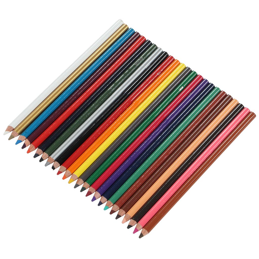 24pcs Colored Pencils Safe Harmless Easy Color Mixing DIY Creamy Texture Sketching Pencils Kit for Architecture