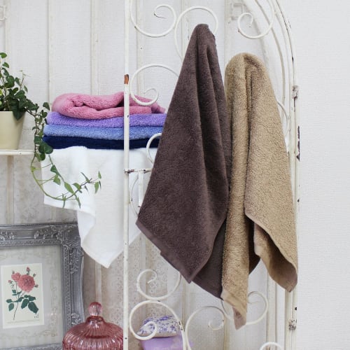 hiorie (Hiorie) Made in Japan Large Face Towels, Approx. 40 x 100 cm, Hotel-Style Towels, Classy, ??Set of 3, Indigo, Fluffy, Premium Extra-Long Stapl