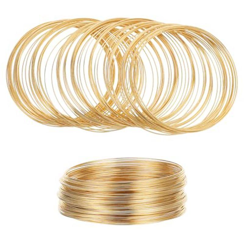 

Aug. 100 Loop Jewelry Wire, Memory Wire For Jewelry Making Bracelets Beading Wire For Jewelry Making золотий