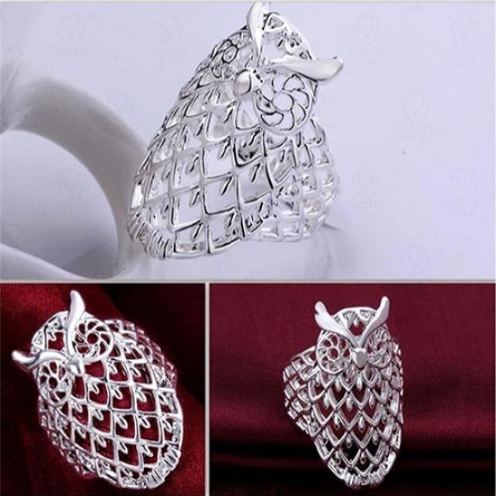 Kvinner Mote Ugle Hul Fingerring Pretty Søt Mote Tilbehør Gave