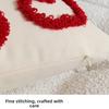 Velvet Tufted Cushion Case Embroidery Plush Pillow Cover  Wedding Decor