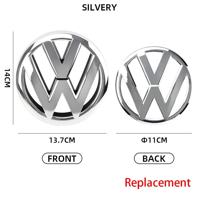W1312026 Hot Styling Mouldings For VOLKSWAGEN VW 2PCS Car Front Grill Badges Rear Trunk Emblem Lid Covers Logo Sticker For VW Volksw
