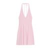 Summer New Women clothes Bow Design Wave-Style Wide Hanging Collar Short Dress 4661379