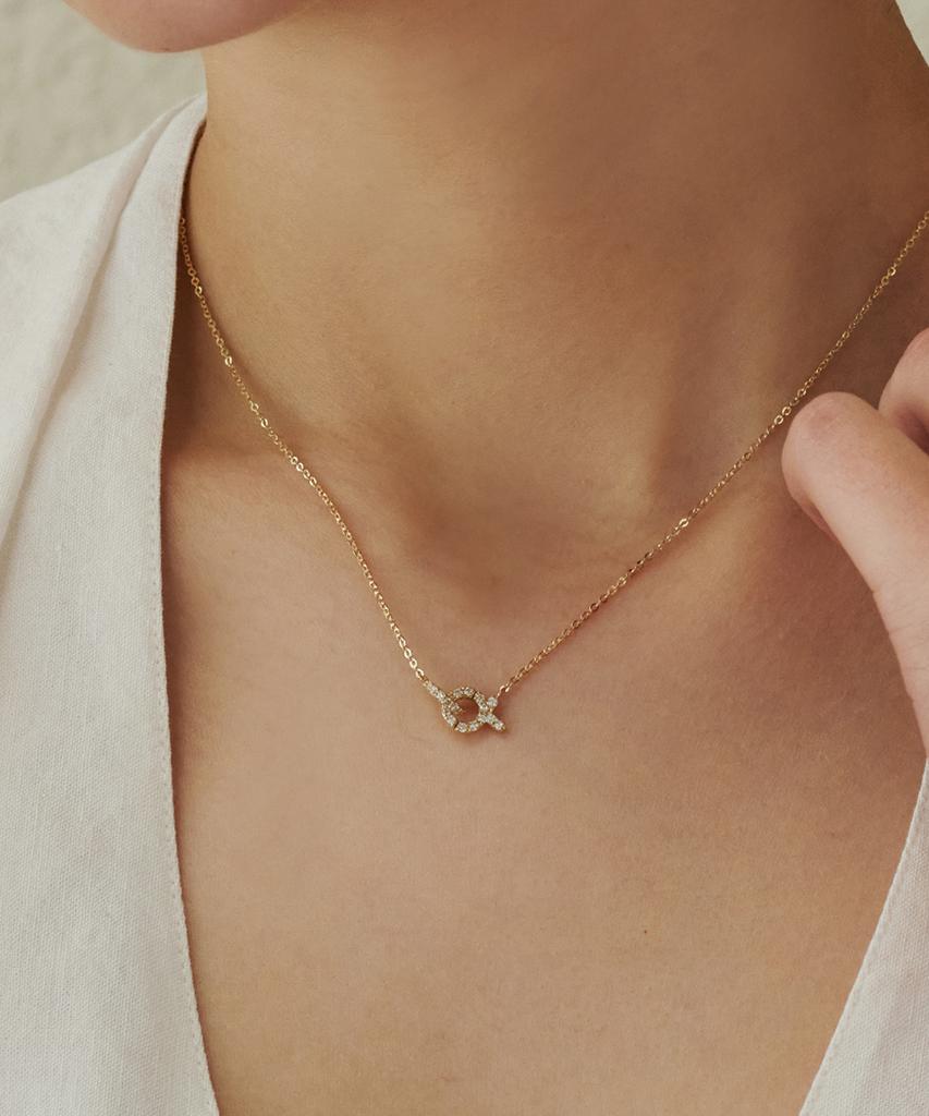 Loveenb [14K Gold] End(&) Link Necklace
