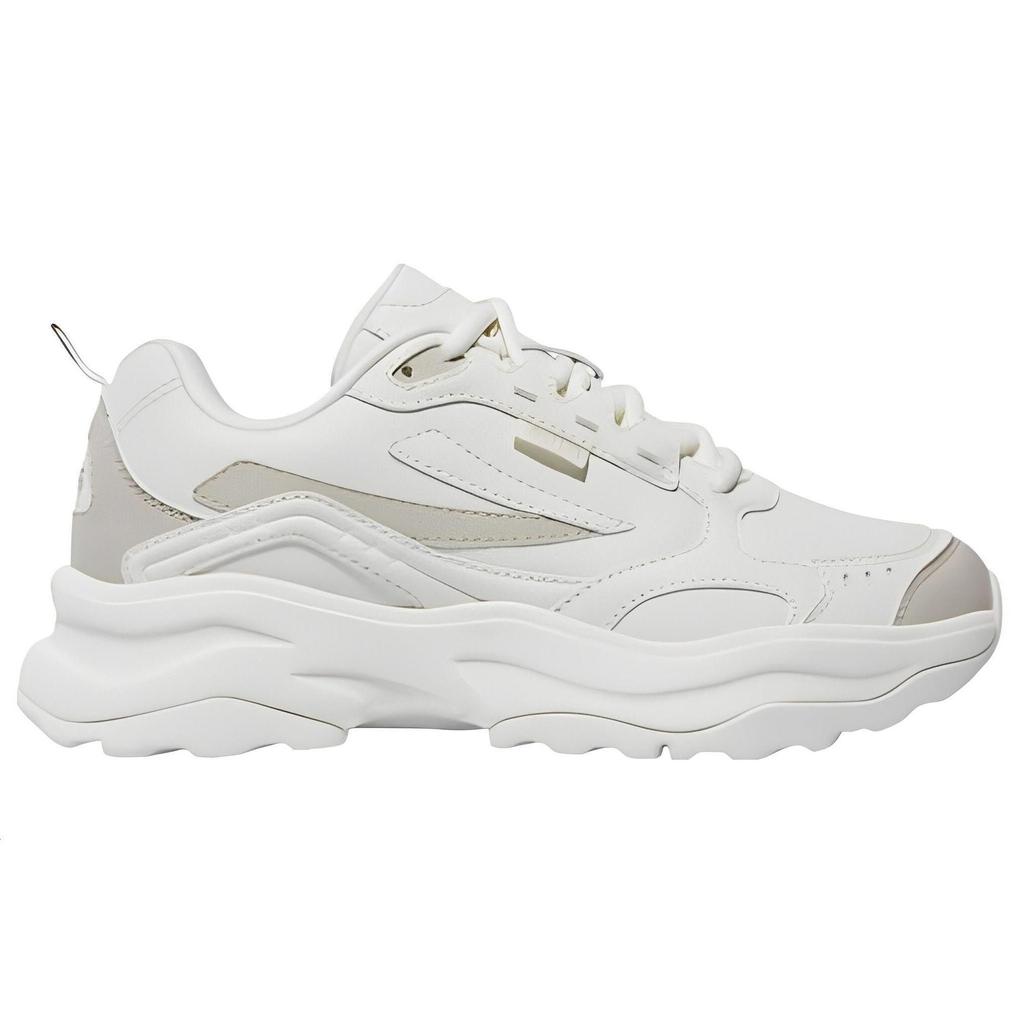 Fila Wood Block Low Top Sports Casual Shoes Unisex White Gray Korean Style 1RM02259E_924