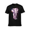 Butterfly Colored Elephant TShirt Outdoor Work Short Sleeve Top