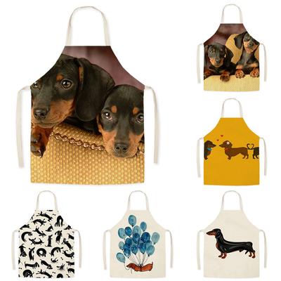 Dog Flower Pattern For Home and Kitchen Apron for Children House Cleaning Kids Apron Alpaca Barista Goods for Home Kitchen Apron