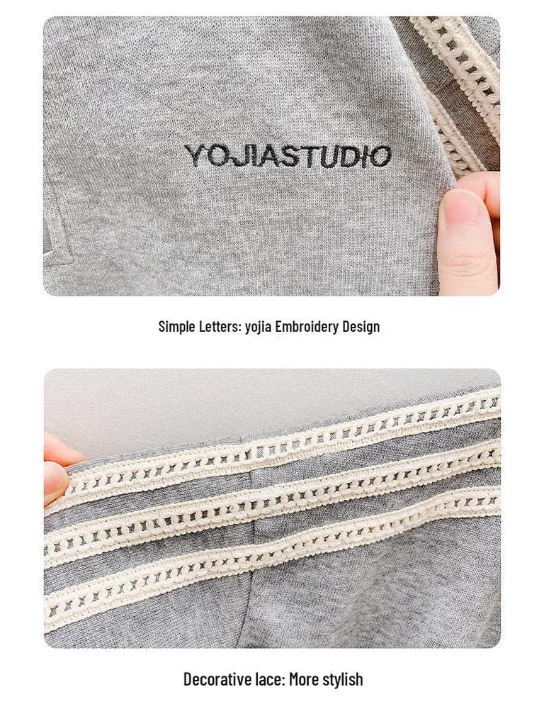 Autumn 2025 Girls' Sportswear Set: Stylish Children's Sweatshirt & Sweatpants Two-Piece