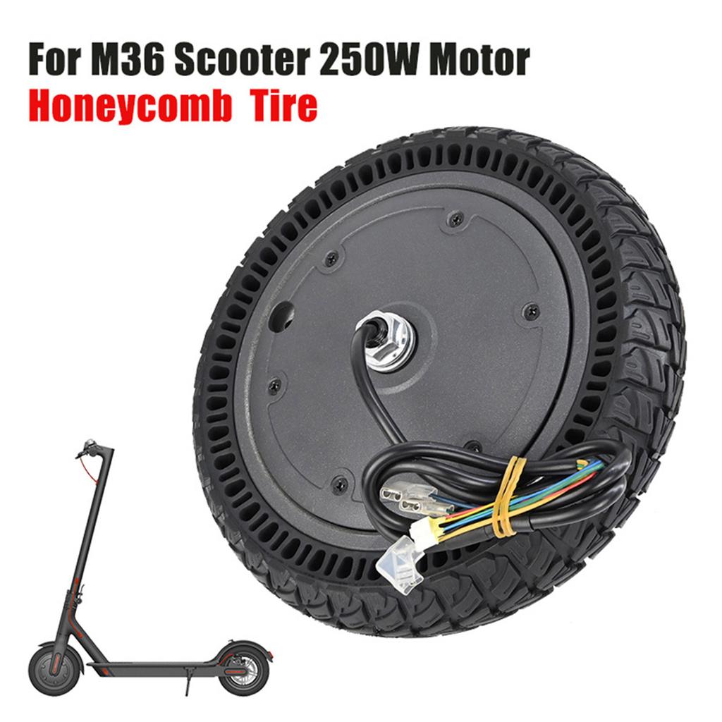 250W Motor Engine Wheel Electric Scooter Wheel Anti skid Tire Replacement Part Compatible for Xiaomi M365 Electric
