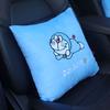 New Doraemon Cute Plush Headrest Car 2-In-1 Pillow By Car Waist Neck Pillow Steering Wheel Cover Decoration Accessories Gift
