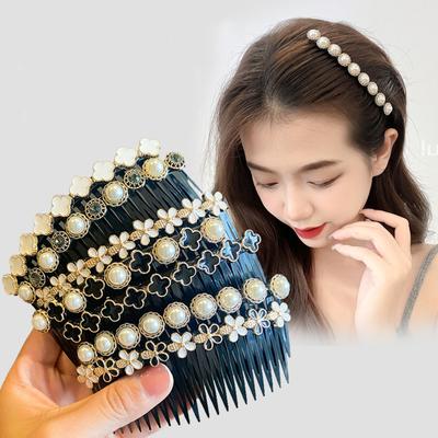 Peigne à cheveux en perles, insertion de peigne, cheveux déchiquetés, artefact de finition, pince à cheveux, épingle à cheveux antidérapante