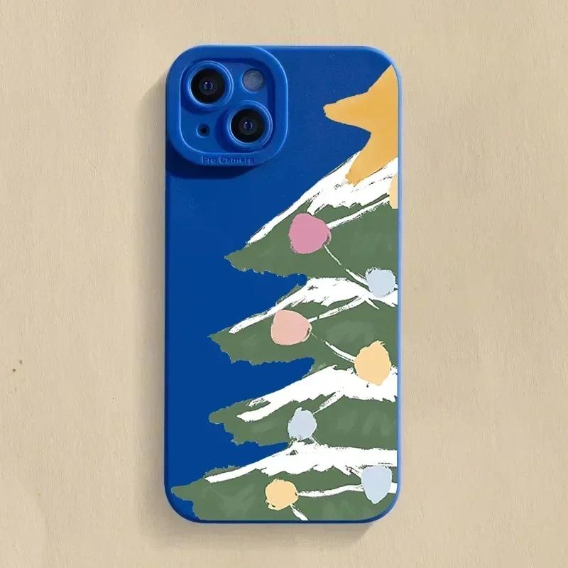 Christmas Cartoon New Year Gift Phone Case iPhone 15 14 13 12 11 Pro Max Mini X Xs XR 7 8 Plus SE Soft Silicone Cover