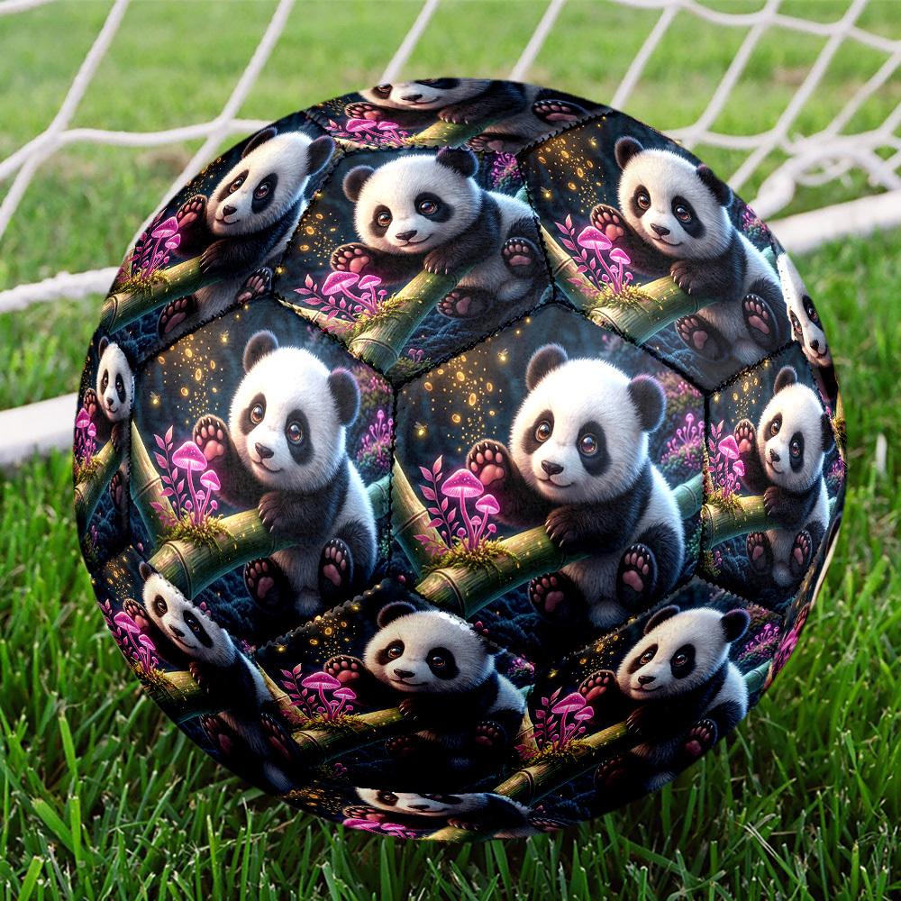 1pc Panda Fantasy Forest Size 5 Soccer Ball Professional Match Training Football Indoor &Outdoor Sports Ball Training Ball Lightweight Durable Y27