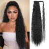 Jeedou Ponytails Extension 34inch Extra Long Bohemia Style Kinky Curly Synthetic Ponytail Hair Afro Fluffy Hairpiece Daily Use