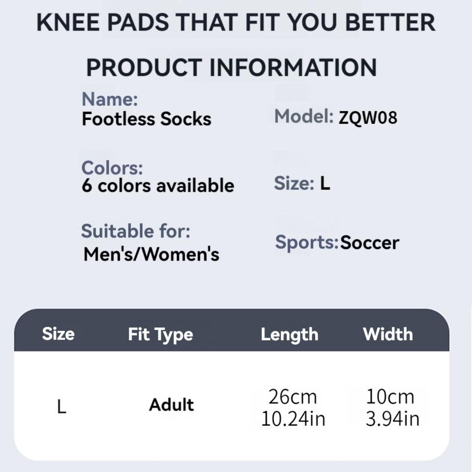 Loogdeel 1 Pair Football Socks Over-The-Knee Soccer Leggings Breathable Sports Knee Pads Leg Cover Joint Knee Support