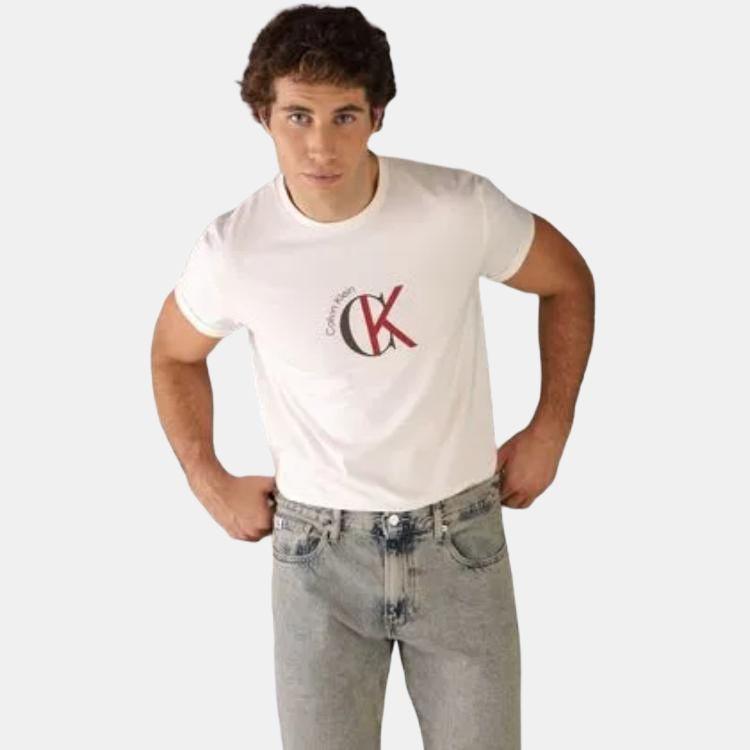 Calvin Klein Minimalist Summer Basic Casual Round Neck Short Sleeve T-Shirt Men tops 4RE829G