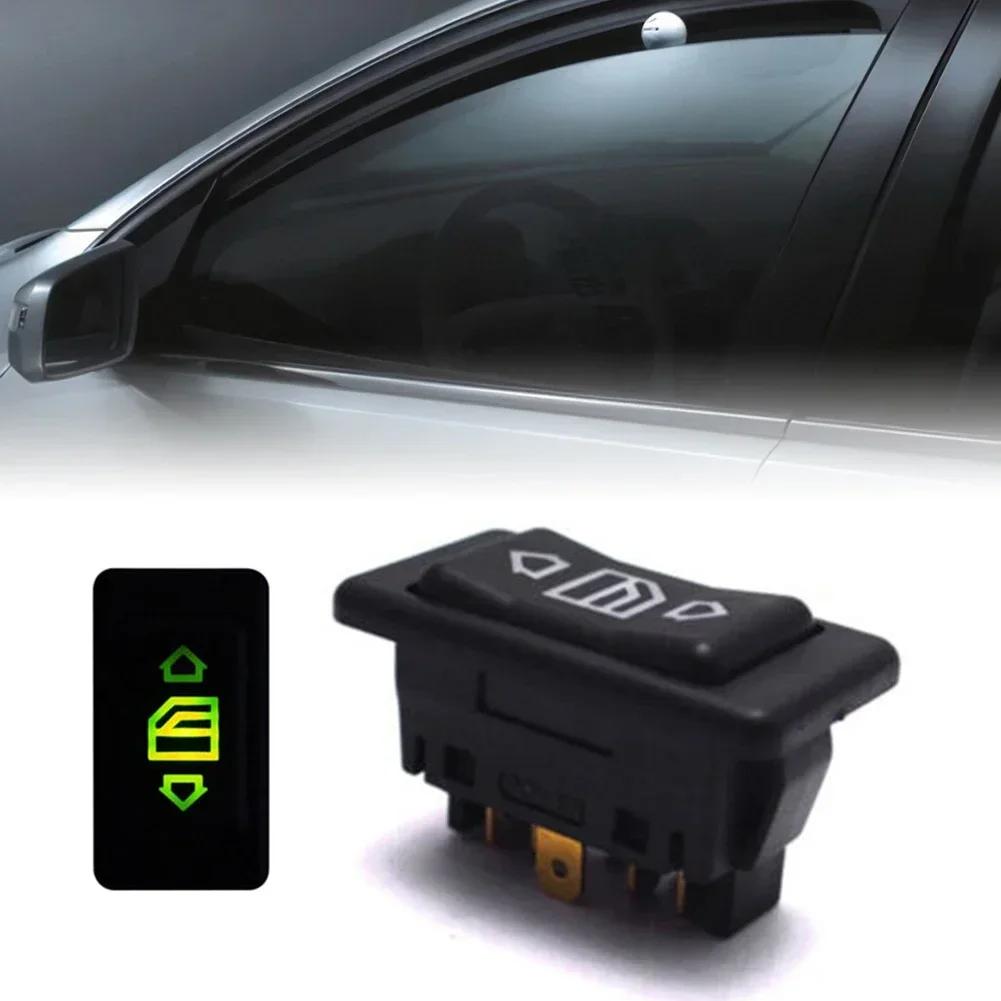 

6-pin Car Glass Lifter Switch Electric Power Switch Button With Green 12/24V 10A Car Electric Window Switch Accessories CHINA