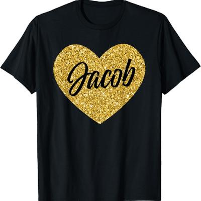 I Love Jacob Cute Jacob Heart for Men Women Boys or Girls T-Shirt