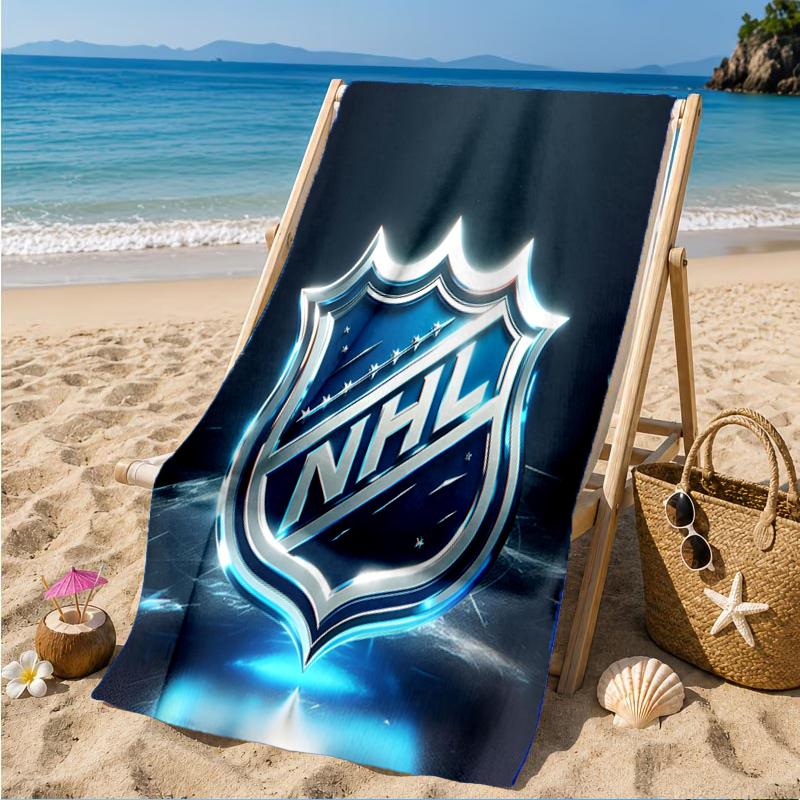 Nhl Hockey League Emblem Beach Towel, Super Soft Microfiber, Perfect Gift for Her/Him, Birthday, for Pool, Beach, Travel, Decor Beach Party