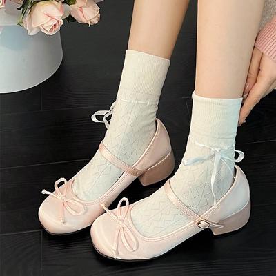 Pantofi simpli retro cu toc gros Mary Jane pentru femei, toamnă și iarnă 2025, noi, cu gura joasă, versatili, pantofi de zi