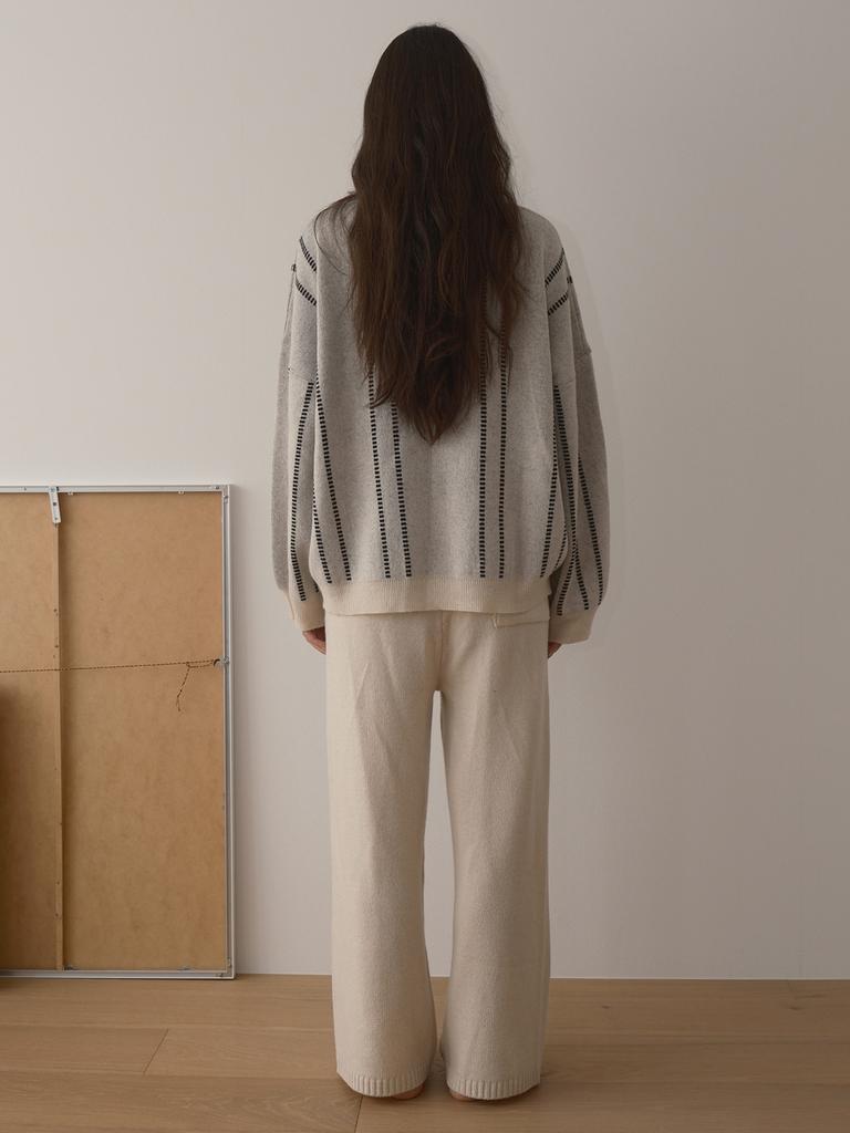 ECOMMAE Cozy Knit Pants (Ivory)